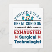 Chirurgischer Technologe Technisches Funny Sprichw Mitteilungskarte (Vorne/Hinten)