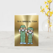 Chirurgisches Team der Ärzte Grußkarte Karte (Gelbe Blume)