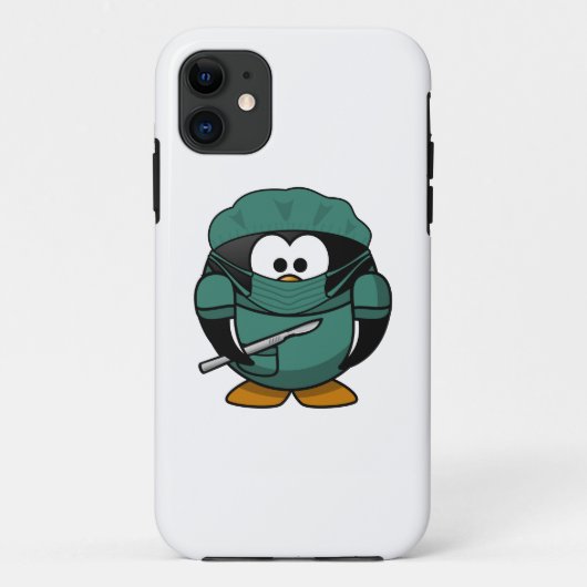 Chirurgpenguin-Cartoon Case-Mate iPhone Hülle (Rückseite)