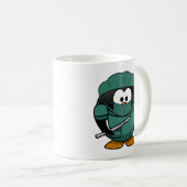 Chirurgpenguin-Cartoon Kaffeetasse (VorderseiteRechts)