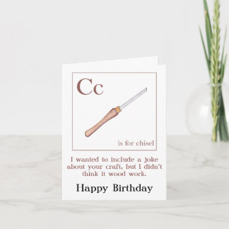 Chisel Joke woke Geburtstagskarte Karte