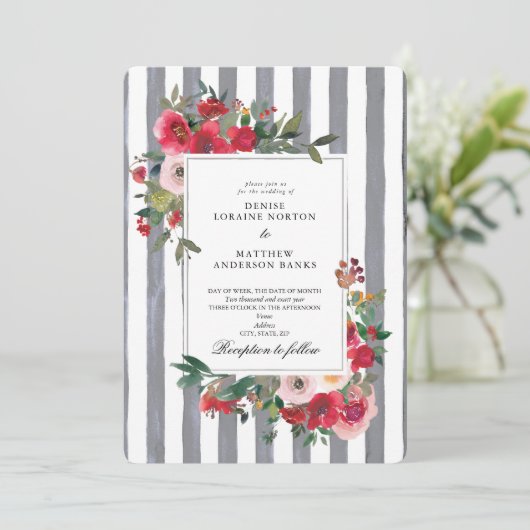 Chiseled Stone Colored Wedding Einladung (Stehend Vorderseite)