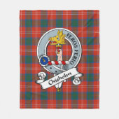 Chisholm Ancient Clan Abzeichen Tartan Kariert Fleecedecke (Vorderseite)
