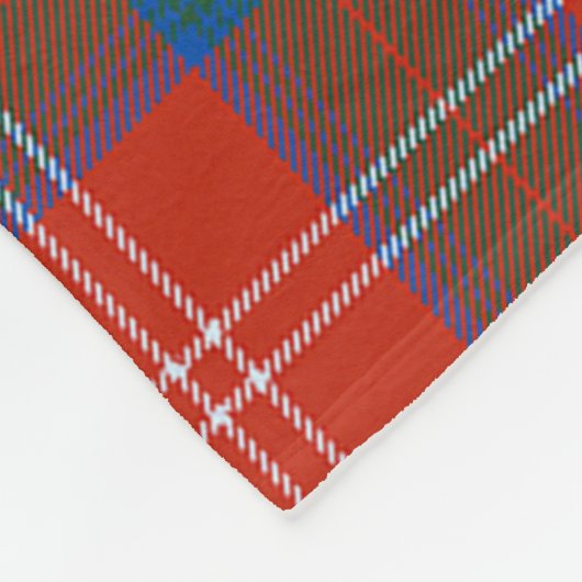 Chisholm Ancient Clan Abzeichen Tartan Kariert Fleecedecke (Ecke)