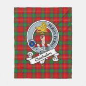 Chisholm Clan Abzeichen Tartan Kariert Fleecedecke (Vorderseite)
