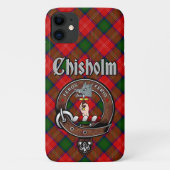Chisholm Clan Abzeichen & Tartan Phone Case (Rückseite)