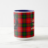 Chisholm Clan Abzeichen & Wrap Rund Tartan Tasse (Zentrum)