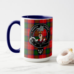 Chisholm Clan Abzeichen & Wrap Rund Tartan Tasse