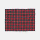 Chisholm Clan Tartan Red and Green Scottish Karier Fleecedecke (Vorderseite (Horizontal))