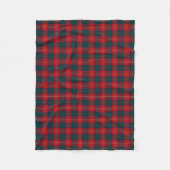 Chisholm Clan Tartan Red and Green Scottish Karier Fleecedecke (Vorderseite)