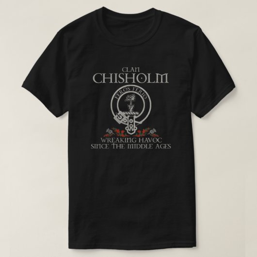 Chisholm Clan Wappen Schottischer Nachname Tartan  T-Shirt (Design vorne)