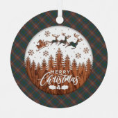 Chisholm Hunting Ancient Tartan Christmas Ornament Aus Metall (Vorderseite)