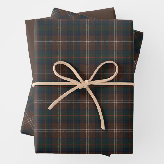 Chisholm Hunting Modern Original Scottish Tartan Geschenkpapier Set (Beispiel)