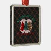 Chisholm Hunting Modern Original Scottish Tartan Ornament Aus Metall (Rechts)