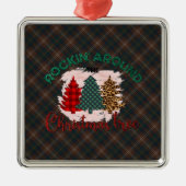 Chisholm Hunting Modern Original Scottish Tartan Ornament Aus Metall (Vorne)