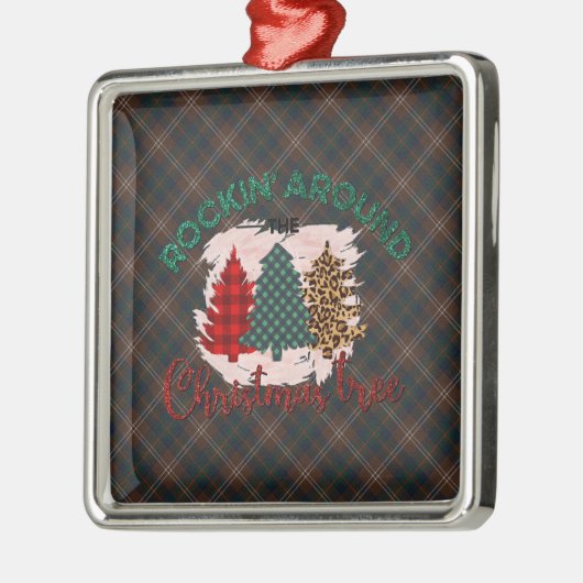 Chisholm Hunting Modern Original Scottish Tartan Ornament Aus Metall (Links)