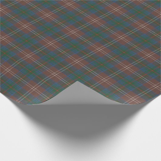 Chisholm Jagd Antiker Original Schottischer Tartan Geschenkpapier (Ecke)