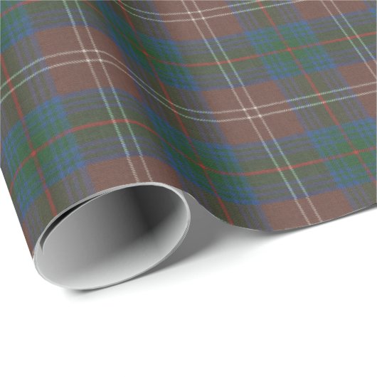 Chisholm Jagd Antiker Original Schottischer Tartan Geschenkpapier (Rolleneckpunkt)