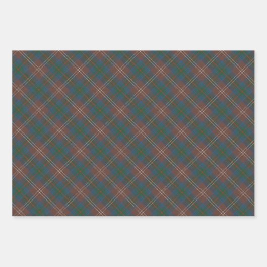 Chisholm Jagd Antiker Original Schottischer Tartan Geschenkpapier Set (Vorderseite 2)