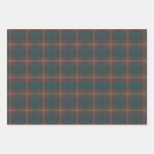 Chisholm Jagd Antiker Original Schottischer Tartan Geschenkpapier Set (Vorderseite)