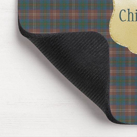 Chisholm Jagd Antiker Original Schottischer Tartan Mousepad (Ecke)