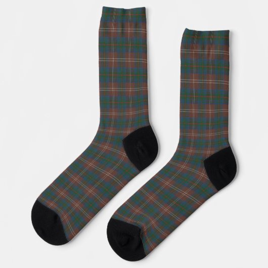 Chisholm Jagd Antiker Original Schottischer Tartan Socken (Linkes Detail)