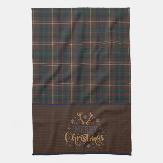Chisholm Jagd Modern Original Tartan Weihnachten Geschirrtuch (Vertikal)
