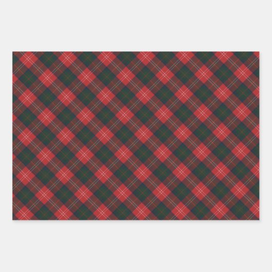 Chisholm Modern Original Scottish Tartan Geschenkpapier Set (Vorderseite 2)