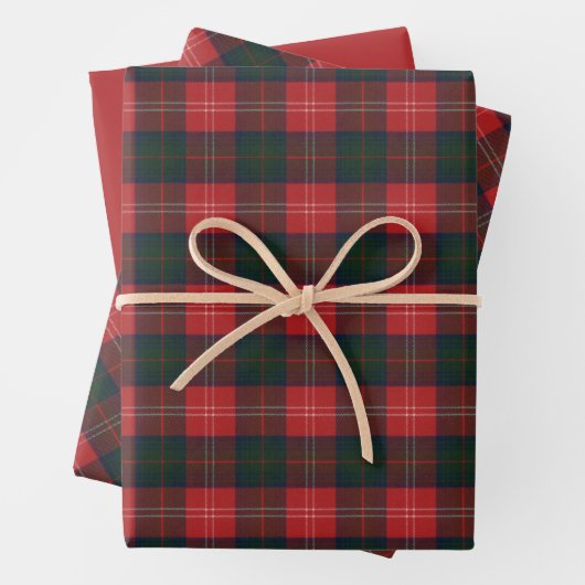 Chisholm Modern Original Scottish Tartan Geschenkpapier Set (Beispiel)