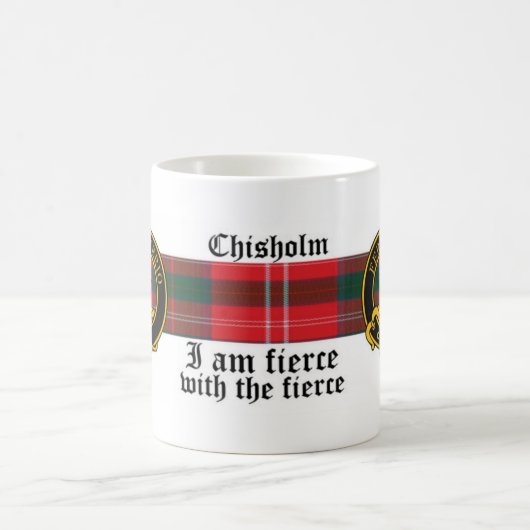 Chisholm schottisches Wappen und Tartan-Tasse Kaffeetasse (Mittel)