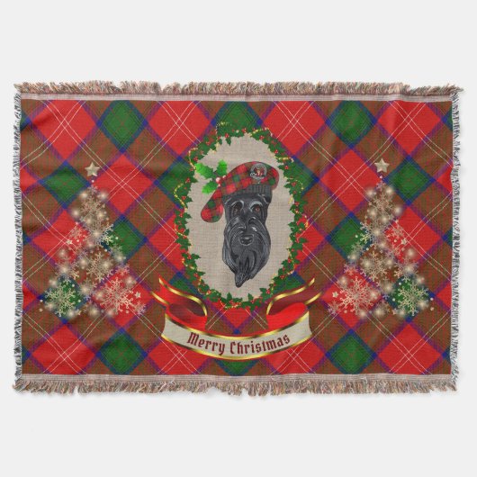 Chisholm Scottie Dog Christmas Decke (Vorderseite)