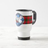 Chisholm Tartan Bagpipe Travel Mug Reisebecher (VorderseiteRechts)