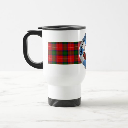 Chisholm Tartan Bagpipe Travel Mug Reisebecher (Links)