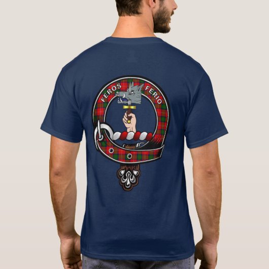 Chisholm Tartan Clan Abzeichen T - Shirt (Rückseite)