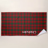 Chisholm Tartan Kariert Beach Handtuch (Vorderseite)