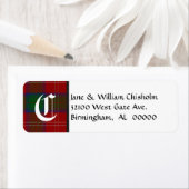 Chisholm Tartan Karierte Monogram-Adressenmarken (Insitu)