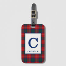 Chisholm Tartan Kariertes rotes und blaues Muster