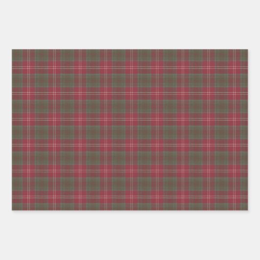 Chisholm Weathered Original Scottish Tartan Geschenkpapier Set (Vorderseite)