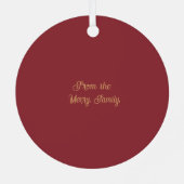 Chisholm Weathered Scottish Tartan Christmas Ornament Aus Metall (Rückseite)