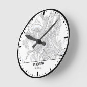 Chisinau Clock City Line Art Runde Wanduhr (Winkel)