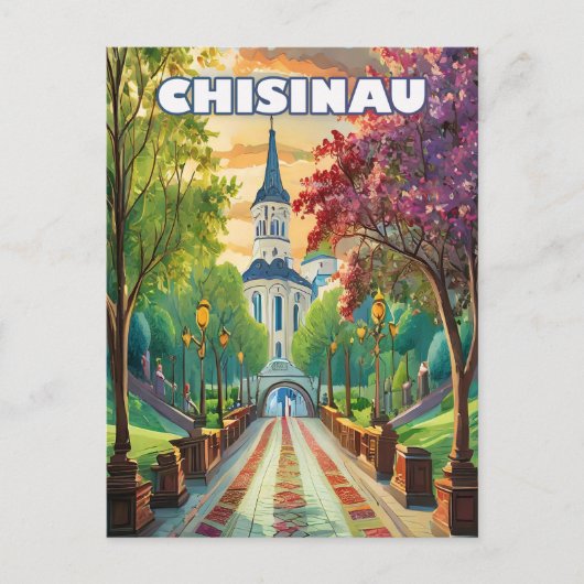 Chisinau, Moldawiens vibrierendes Herz Postkarte (Vorderseite)