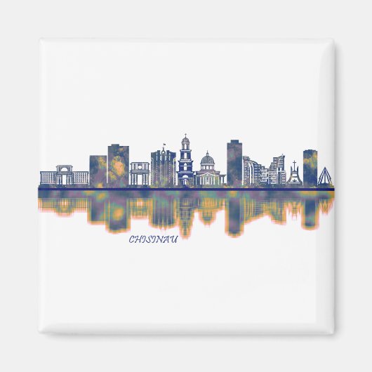 Chișinău Skyline Magnet (Vorne)