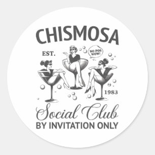 Chismosa Social Club Latina Mexicana Hispani Runder Aufkleber