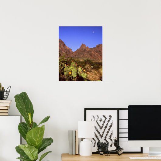 Chisos Moonrise Poster (Heimbüro)