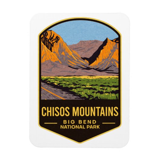 Chisos Mountains Big Bend Nationalpark Magnet (Vertikal)