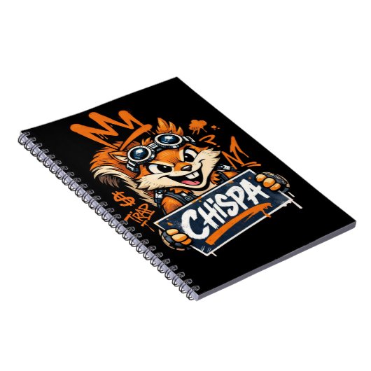 Chispa Graffiti Squirrel Spiral Notebook Notizblock (Rechte Seite)