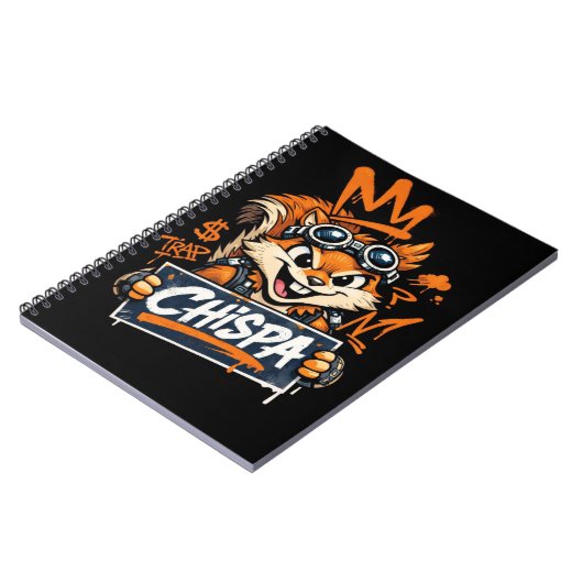 Chispa Graffiti Squirrel Spiral Notebook Notizblock (Linke Seite)