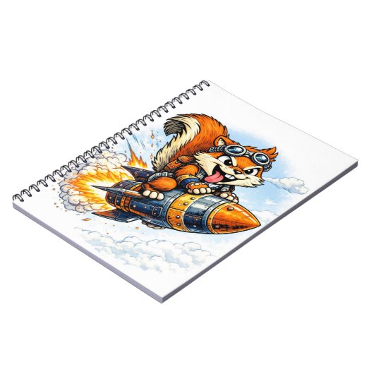 Chispa the Rocket Squirrel Spiral Notebook Notizblock (Linke Seite)