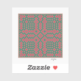 Chistmas Themed, Hitomezashi inspirierte Tile Aufkleber