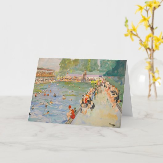 Chiswick Baths | Sir John Lavery Karte (Gelbe Blume)